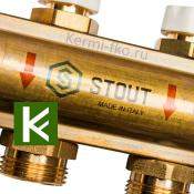 Коллектор для теплого пола с вентилями 12 выходов STOUT SMB 0468 000012